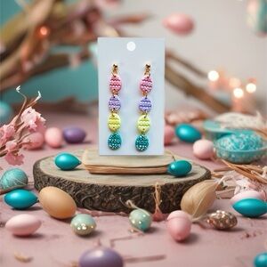 Colorful Easter Egg Drop Earrings